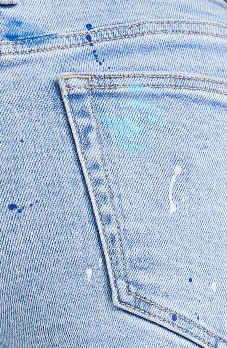 Bayeas Paint Splatter Mid Rise Denim Cutoff Shorts, Alternate, color, 