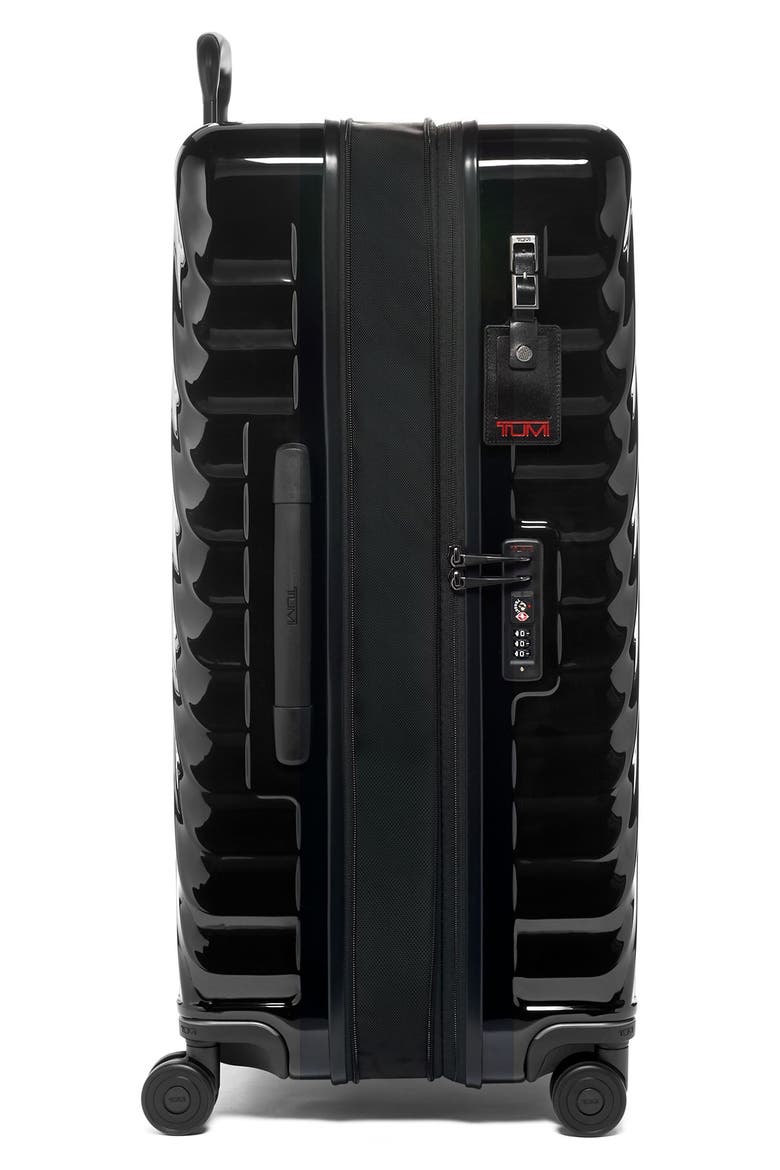 19 Degree Large Expandable Checked Luggage, Alternate, color, BLACK SMOOTH