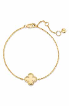 Quatrefoil Gold Plated Chain Bracelet