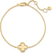 DEVATA Quatrefoil Gold Plated Chain Bracelet