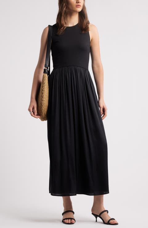 Sleeveless Mixed Media Dress