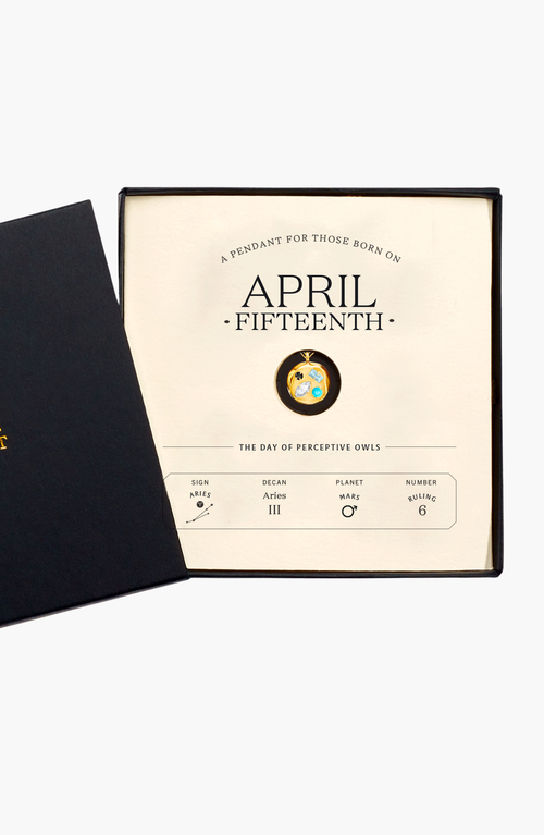 Birthdate Co. The April Birthdate Gold Pendant In April 15th - Gold