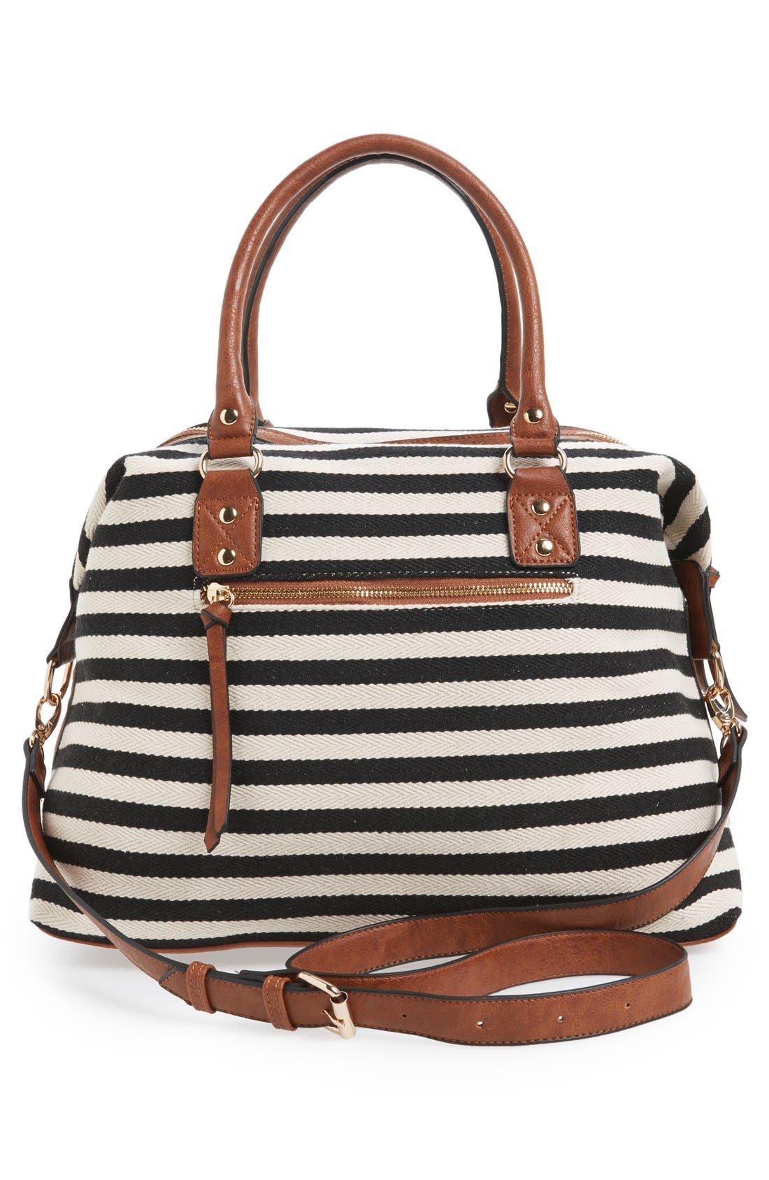 Sole Society 'Leighton' Stripe Duffel Bag, Alternate, color, 