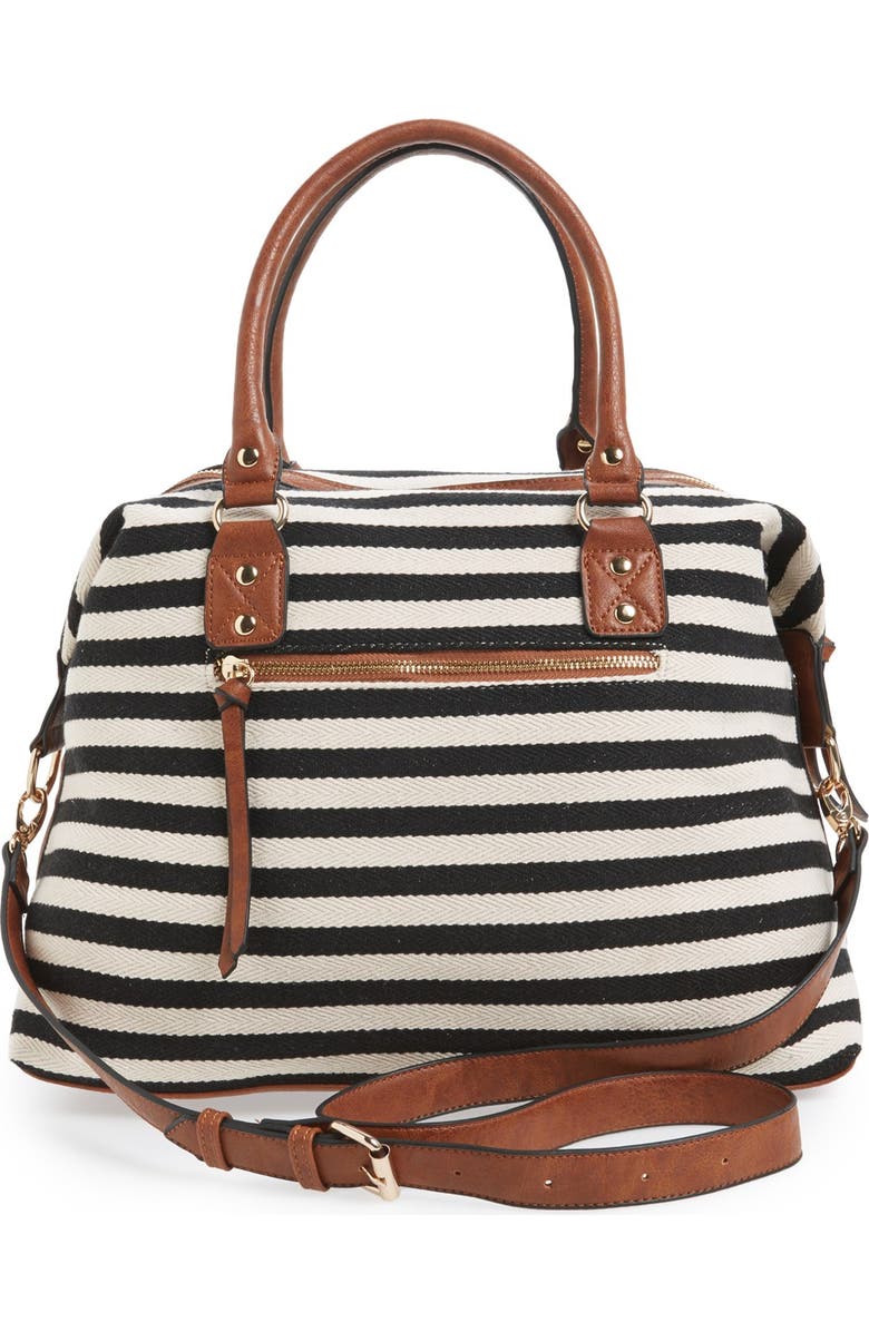 Sole Society 'Leighton' Stripe Duffel Bag, Alternate, color,