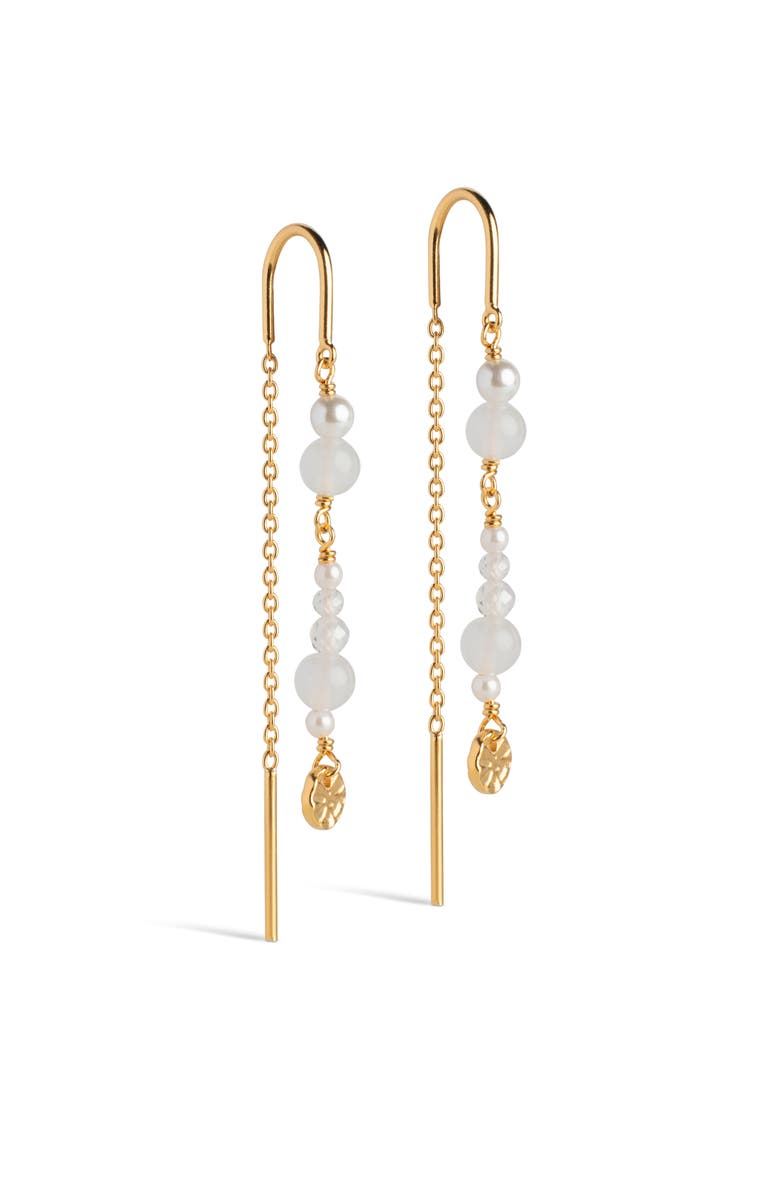 Enamel Copenhagen Sofia Earring, Main, color, White And Pearls