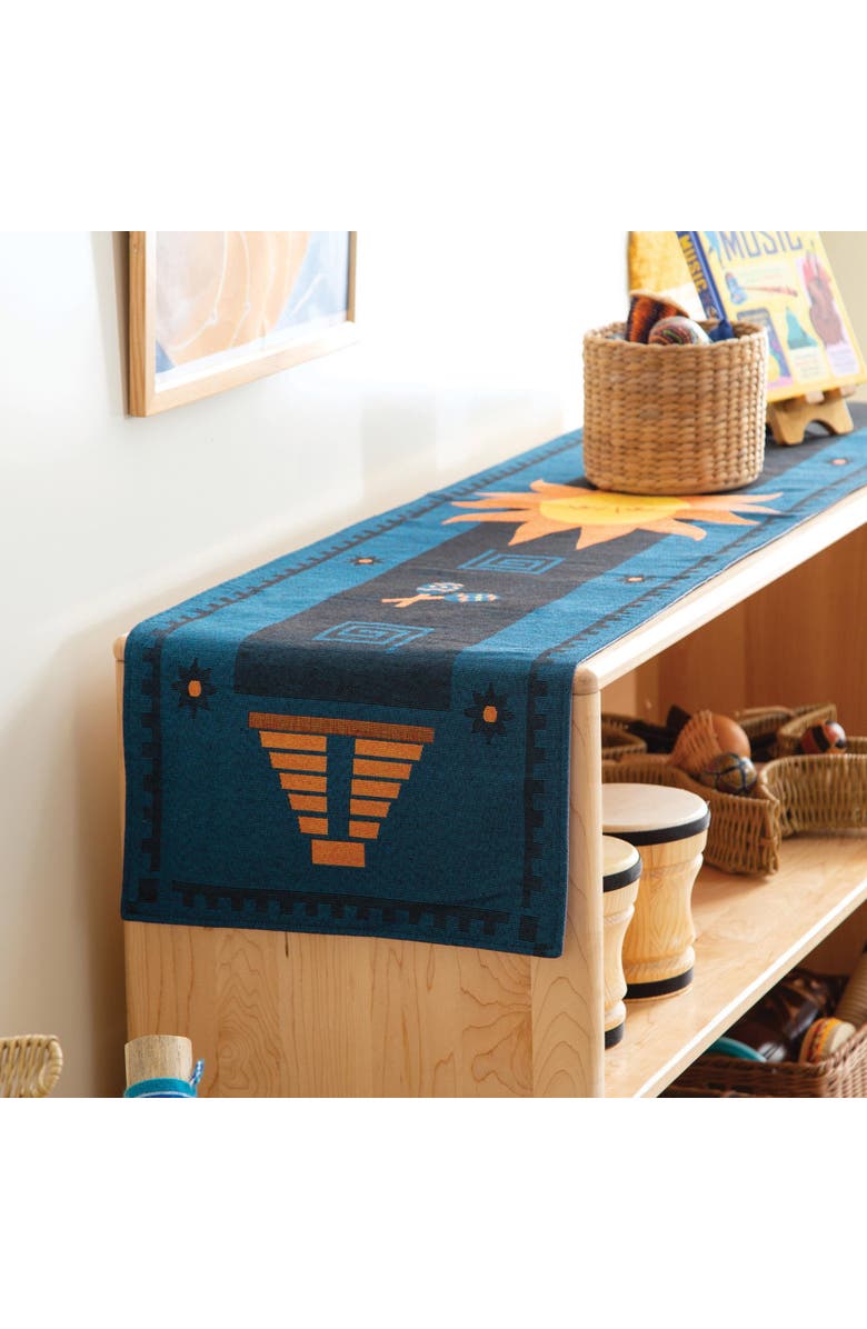 Kaplan Early Learning Company Mexican Decorative Runner, Alternate, color, Blue