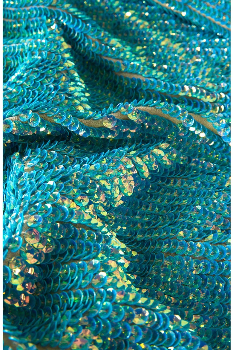 Sequin Split Back Tee, Alternate, color, BLUE