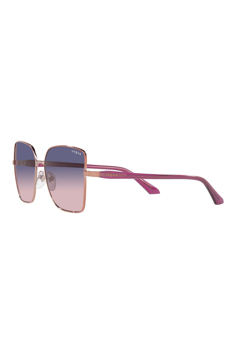58mm Gradient Butterfly Sunglasses, Alternate, color, PINK GOLD