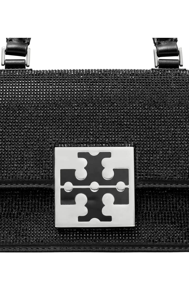 Tory Burch Mini Trend Embellished Recycled Nylon Top Handle Bag, Alternate, color,