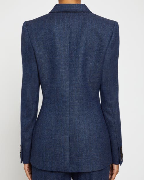 Santorelli Janelle Single-button Tailored Blazer In Space Blue