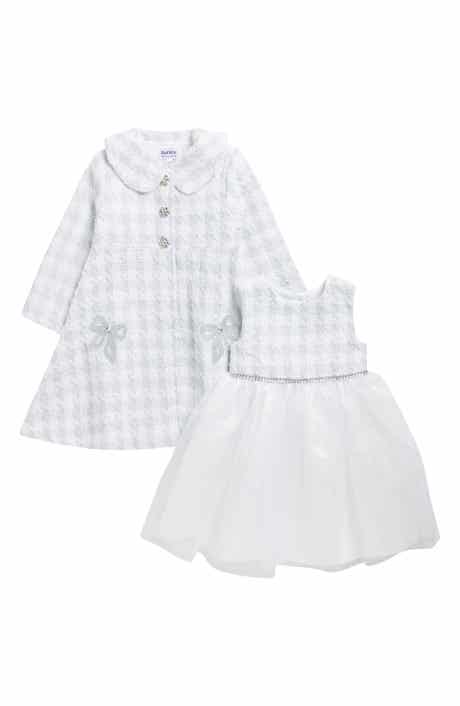 BLUEBERRY Kids' Bouclé Coat & Dress Set