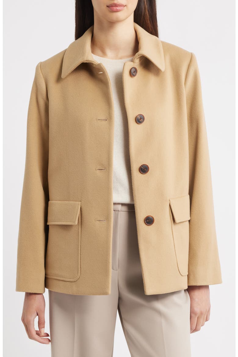 Dylan Wool Barn Jacket, Alternate, color, CAMEL