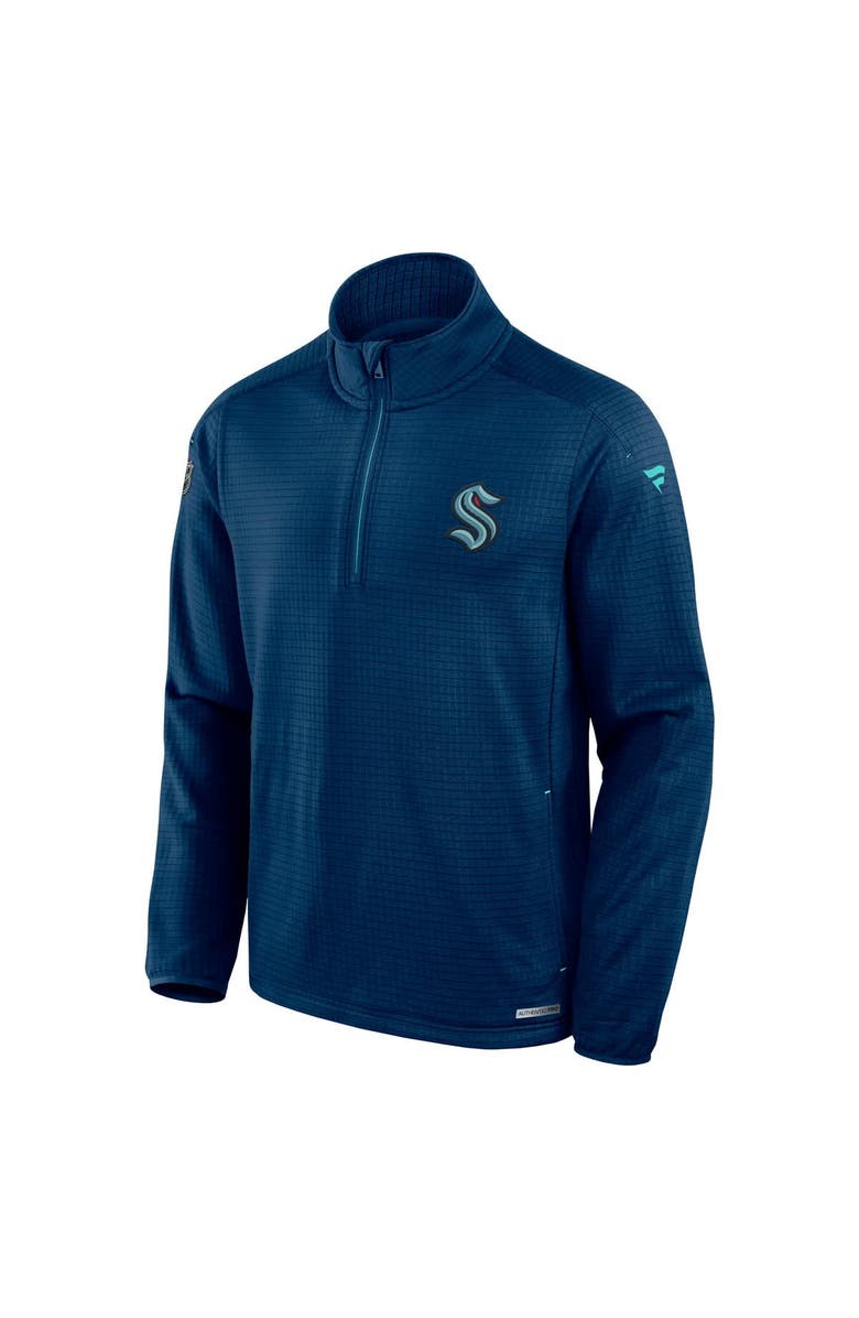 FANATICS Men's Fanatics  Navy Seattle Kraken Big & Tall Authentic Pro Quarter-Zip Top, Alternate, color, Navy