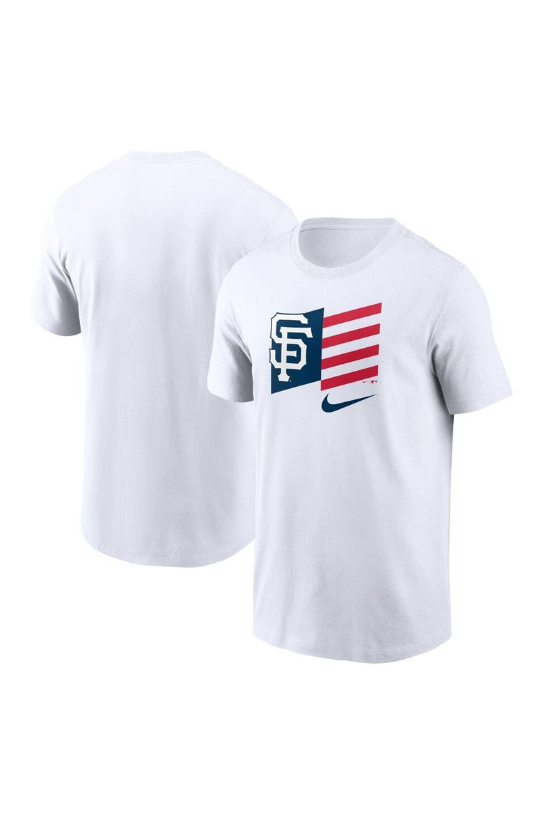 Men's Nike White San Francisco Giants Americana Flag T-Shirt, Main, color, White