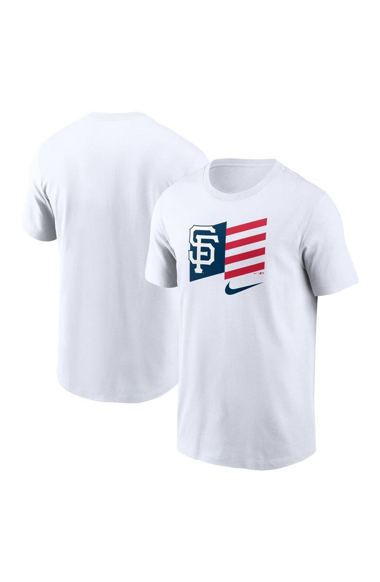 Nike Men's Nike White San Francisco Giants Americana Flag T-Shirt, Main, color,