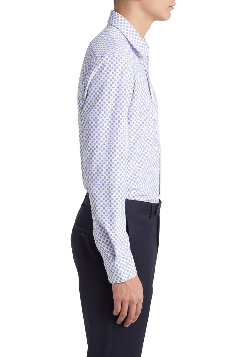 Liam Regular Fit Geometric Print Button-Up Shirt, Alternate, color, LT PAST/BU