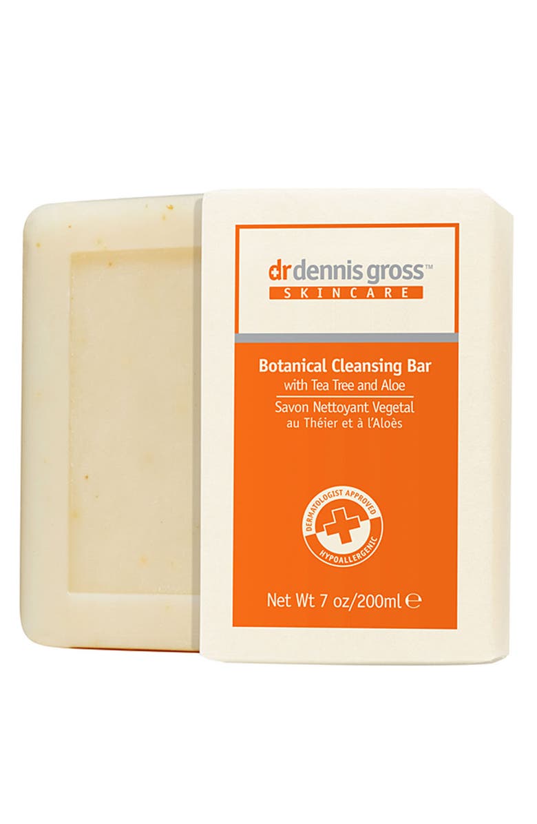 Dr. Dennis Gross Skincare Botanical Cleansing Bar with Tea Tree & Aloe, Main, color, 