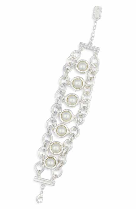 Karine Sultan Milky Faux Pearl Bracelet