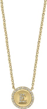 EFFY Diamond 'E' Initial Pendant Necklace
