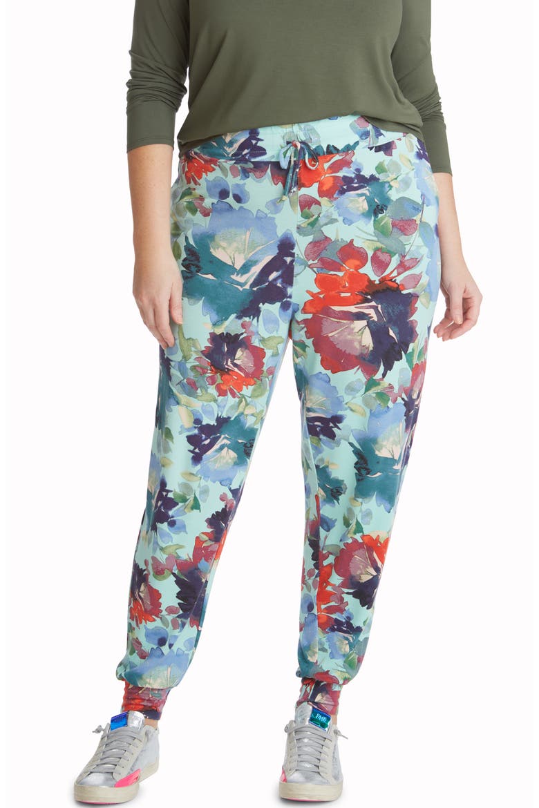 Floral Joggers, Main, color, WATERCOLOR FLORAL COMBO