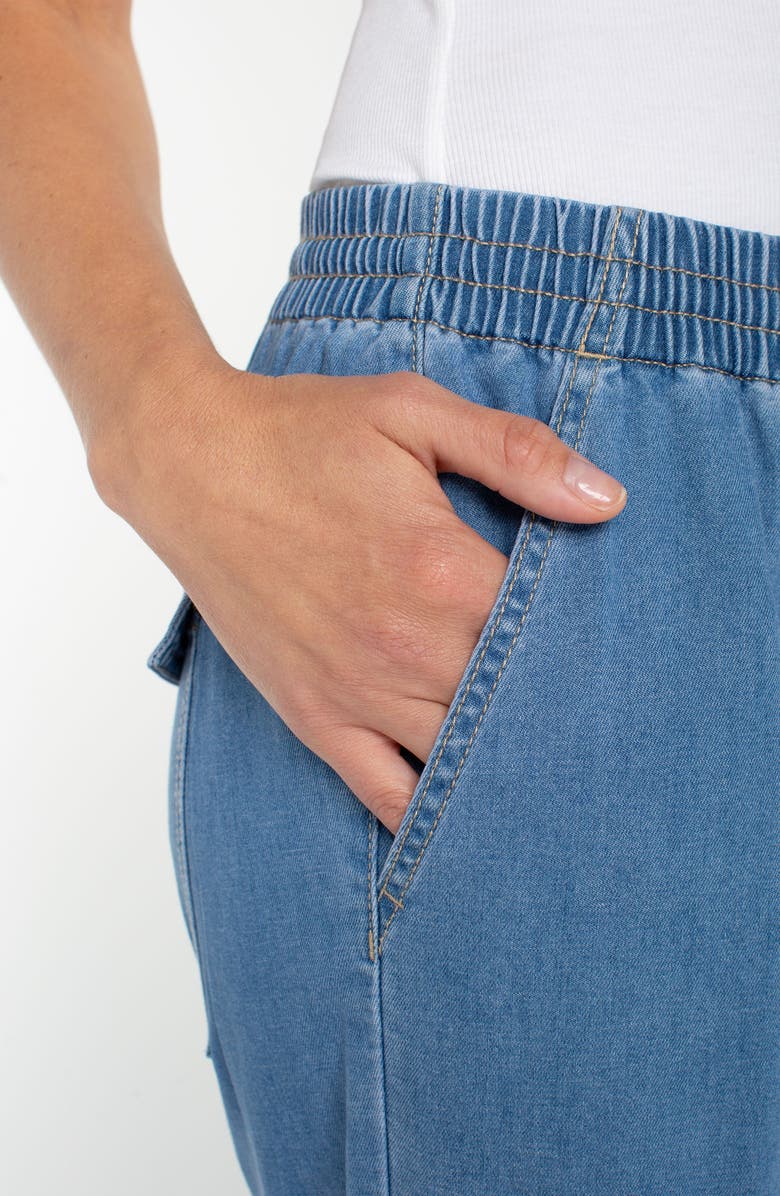 Liverpool Los Angeles Drawstring Ankle Straight Leg Jeans, Alternate, color, Desert Sky