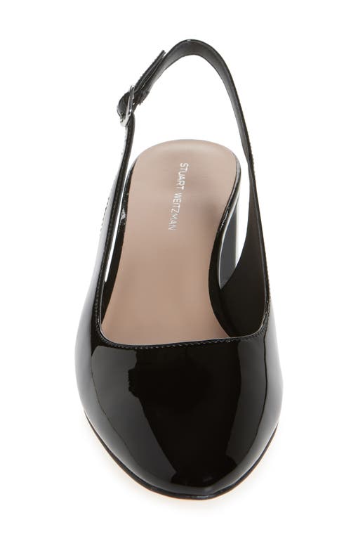 Stuart Weitzman Bridget Slingback Pump In Black Patent
