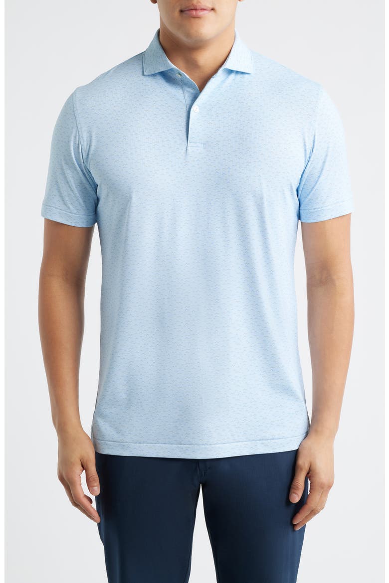 Soprano Waves Performance Jersey Golf Polo, Main, color, BLUE BRISK