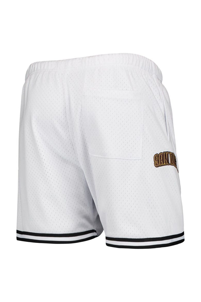 Men's Pro Standard White San Diego Padres Logo Mesh Shorts, Alternate, color, White