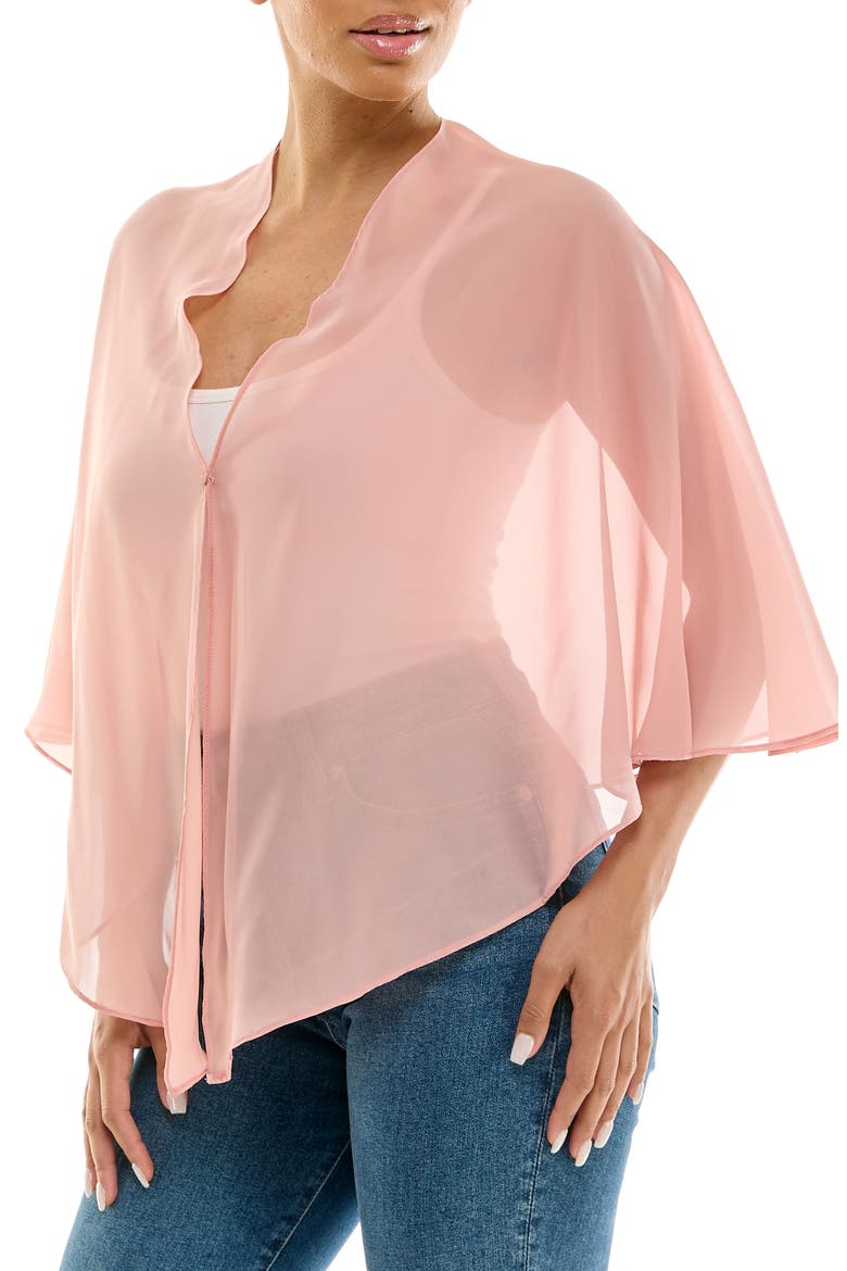 Chiffon Capelet, Alternate, color, BLUSH
