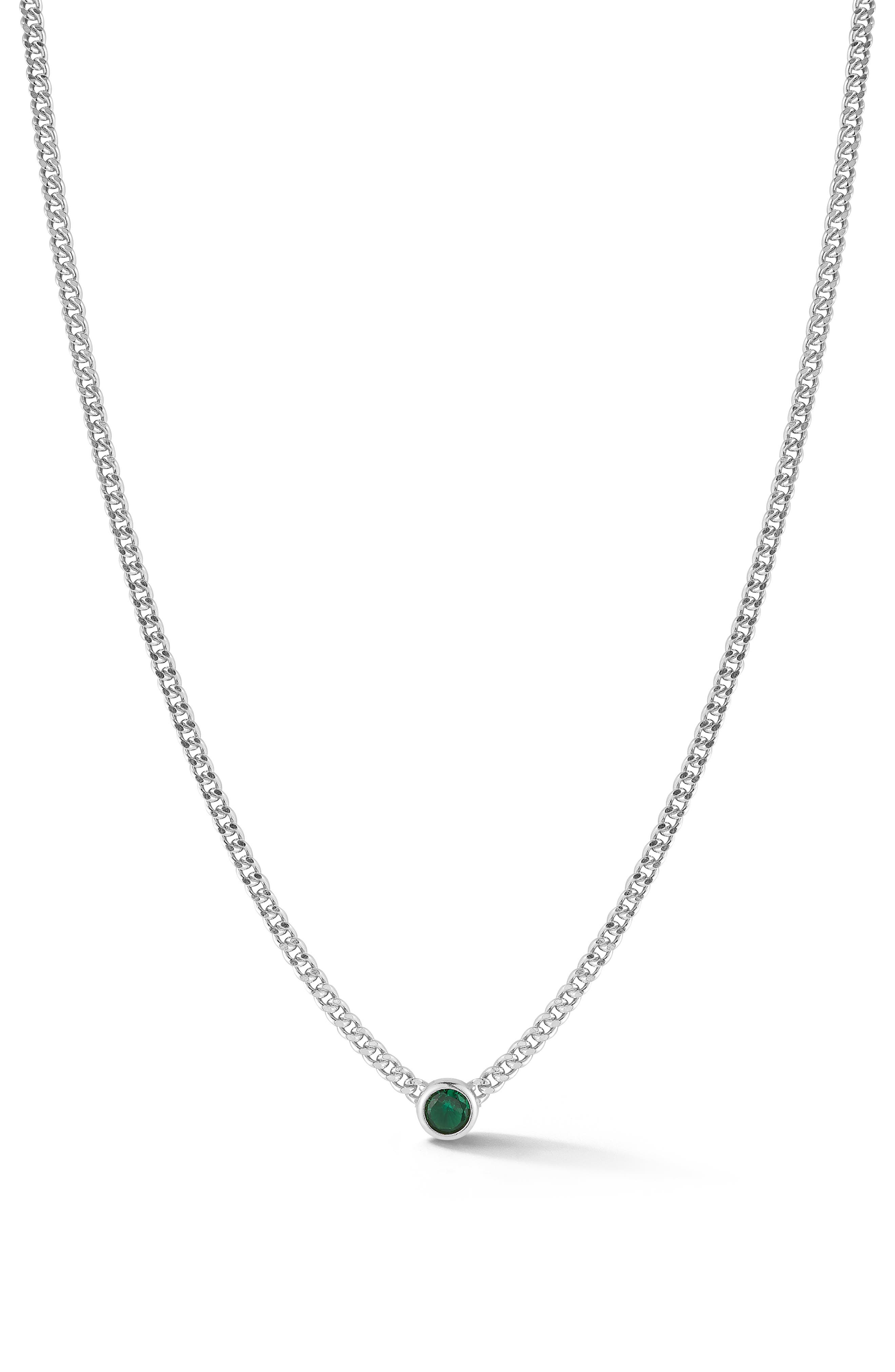 GLAZE JEWELRY Cubic Zirconia Curb Chain Necklace