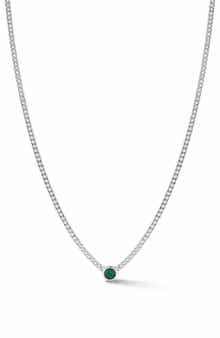 GLAZE JEWELRY Cubic Zirconia Curb Chain Necklace