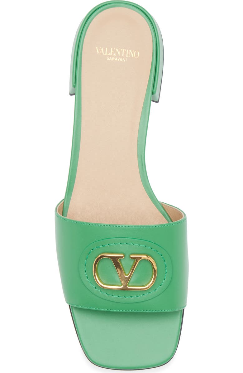 Valentino Garavani VLOGO Slide Sandal, Alternate, color, Green