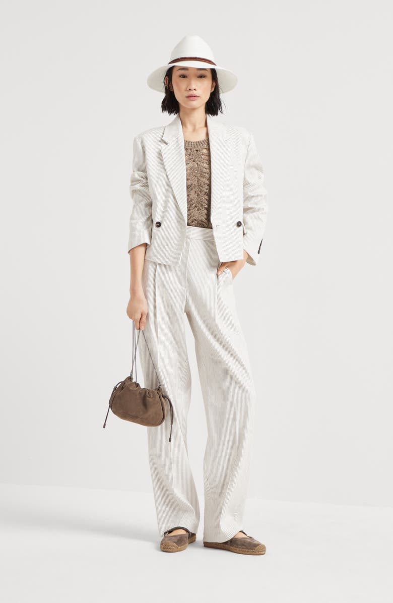 Brunello Cucinelli Cropped blazer, Alternate, color, 