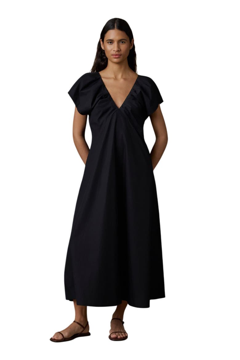 Coastal Poplin Bondhi Dress, Alternate, color, BLACK
