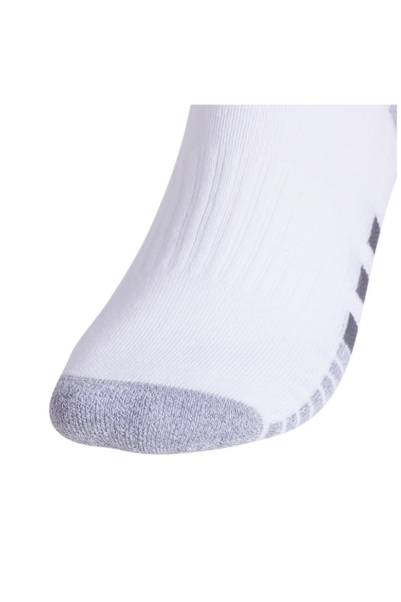Pack of 3 Cushioned Quarter Socks, Alternate, color, WHITE/ GREY/ GREY