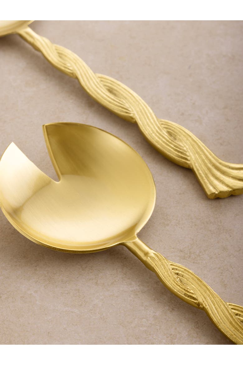 Santiago Salad Servers, Set of 2, Alternate, color, Gold