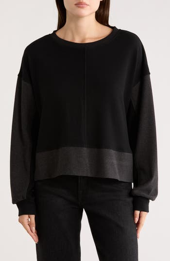 Patrizia Luca Colorblock Sweatshirt In Black