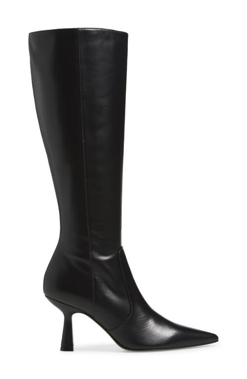 Stuart Weitzman Stuart Sculpt Pointy Toe Knee High Boot 75 In Black