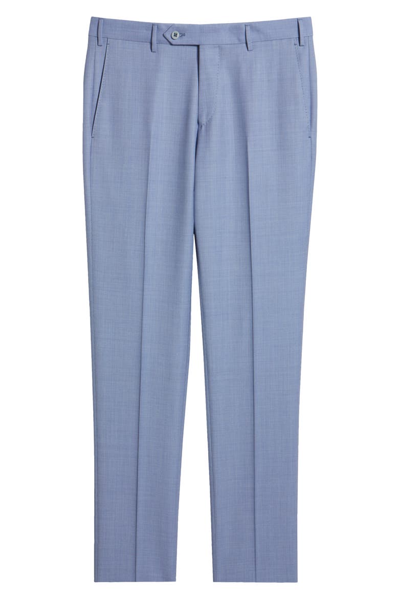 Parker Flat Front Wool Dress Pants, Alternate, color, LIGHT BLUE