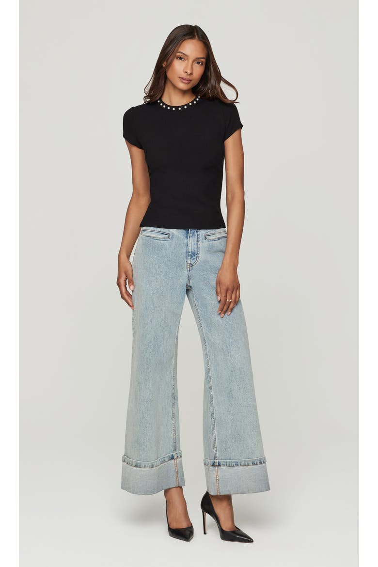 Tate Pearl Top, Alternate, color, Black