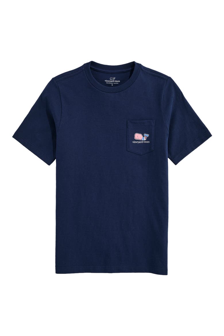 Kids' USA Soccer Whale Pocket Graphic T-Shirt, Main, color, BLUE BLAZER