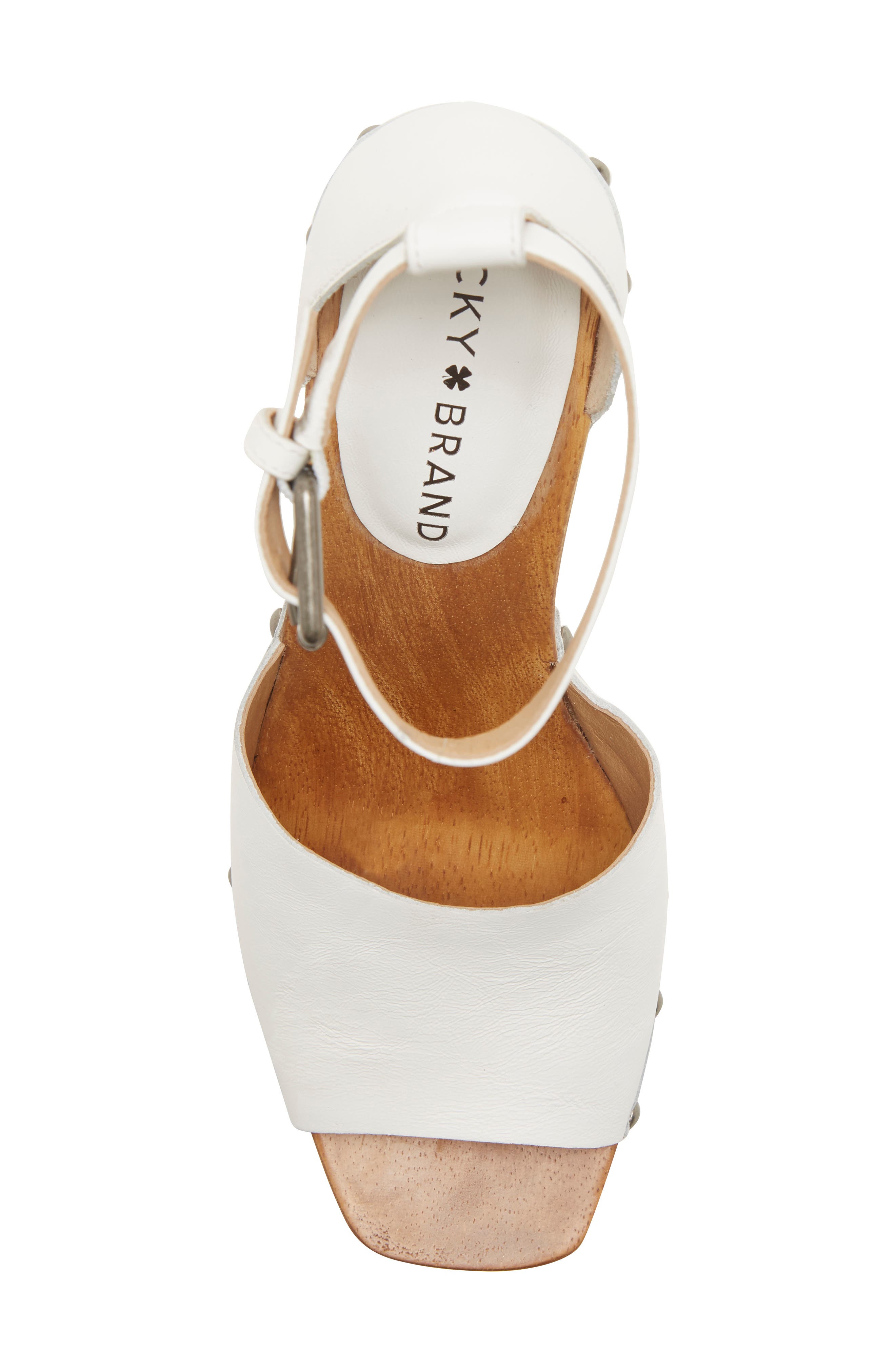 Nelora Ankle Strap Platform Sandal, Alternate, color, WHITE LEATHER