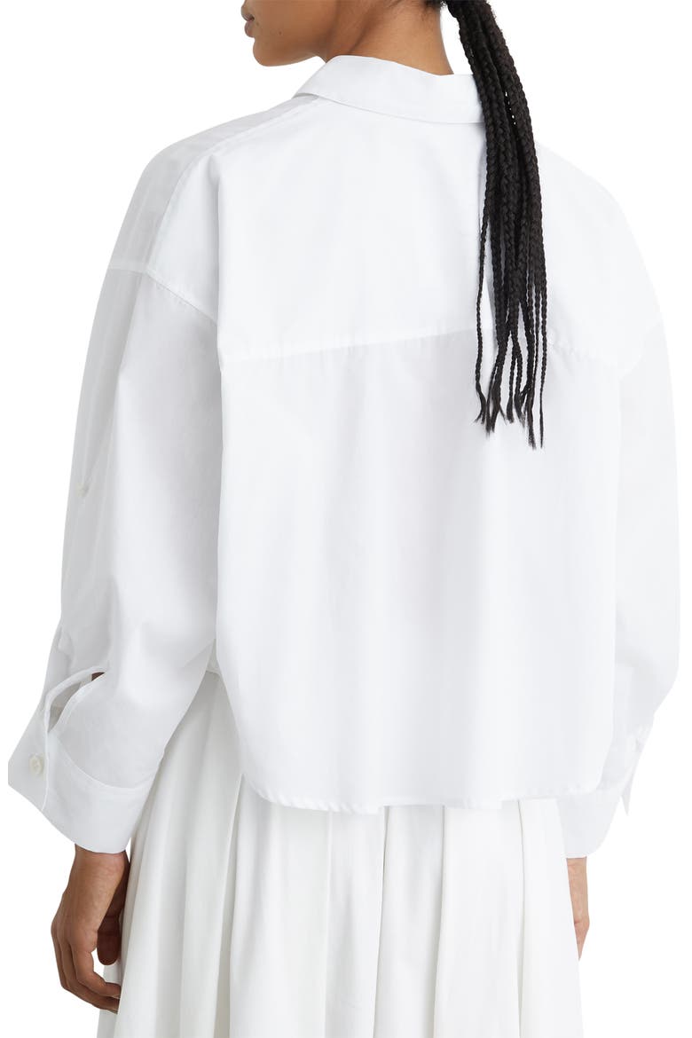 Solenge Cotton Shirt, Alternate, color, WHITE