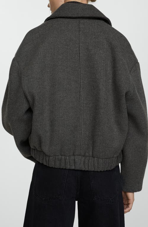 Mango Women's Pocket Knit Jacket In Open Grey