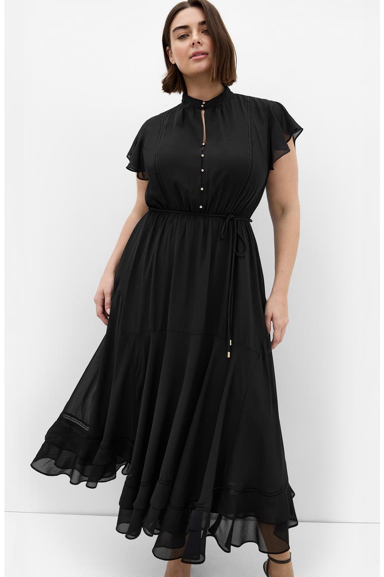 Yasmine Maxi Dress, Alternate, color, BLACK