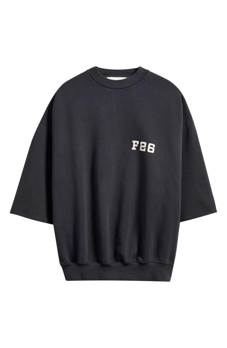 Fear of God Essentials Three-Quarter Sleeve Sweatshirt, Alternate, color, Washed Iron Grey