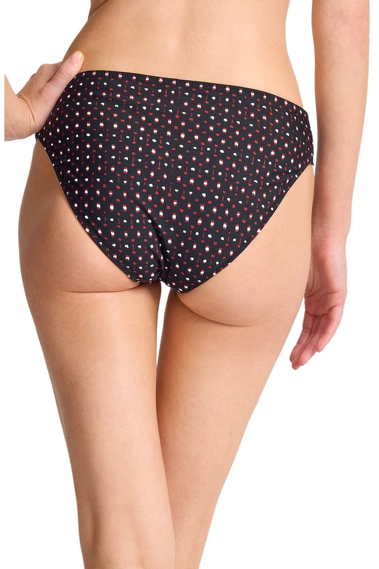 Sunset Blooms Reversible Hipster UPF 50+ Bikini Bottoms, Alternate, color, BLACK REV