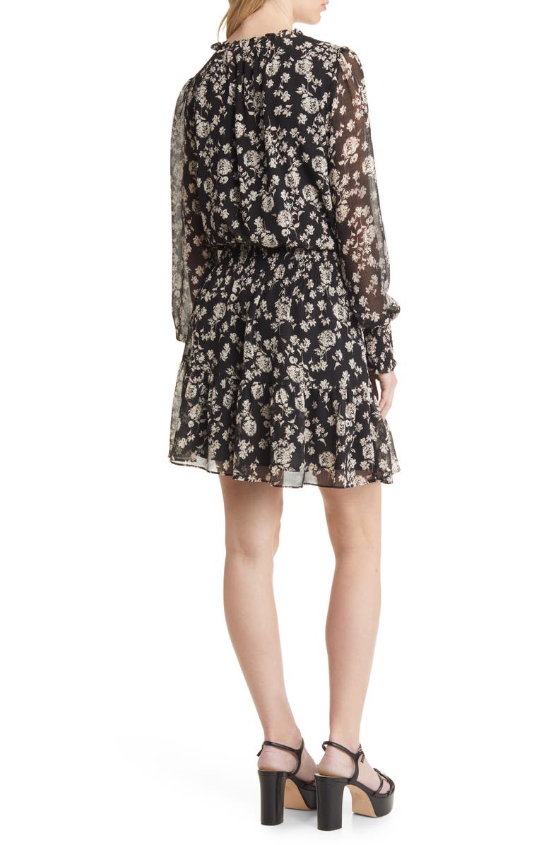 Chelsea28 Floral Print Long Sleeve Chiffon Dress, Alternate, color, 