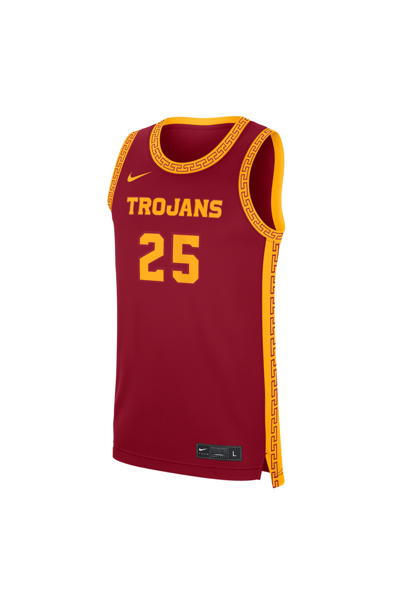 Nike Men's Nike #25 Cardinal USC Trojans Road Replica Basketball Jersey, Alternate, color, Cardinal