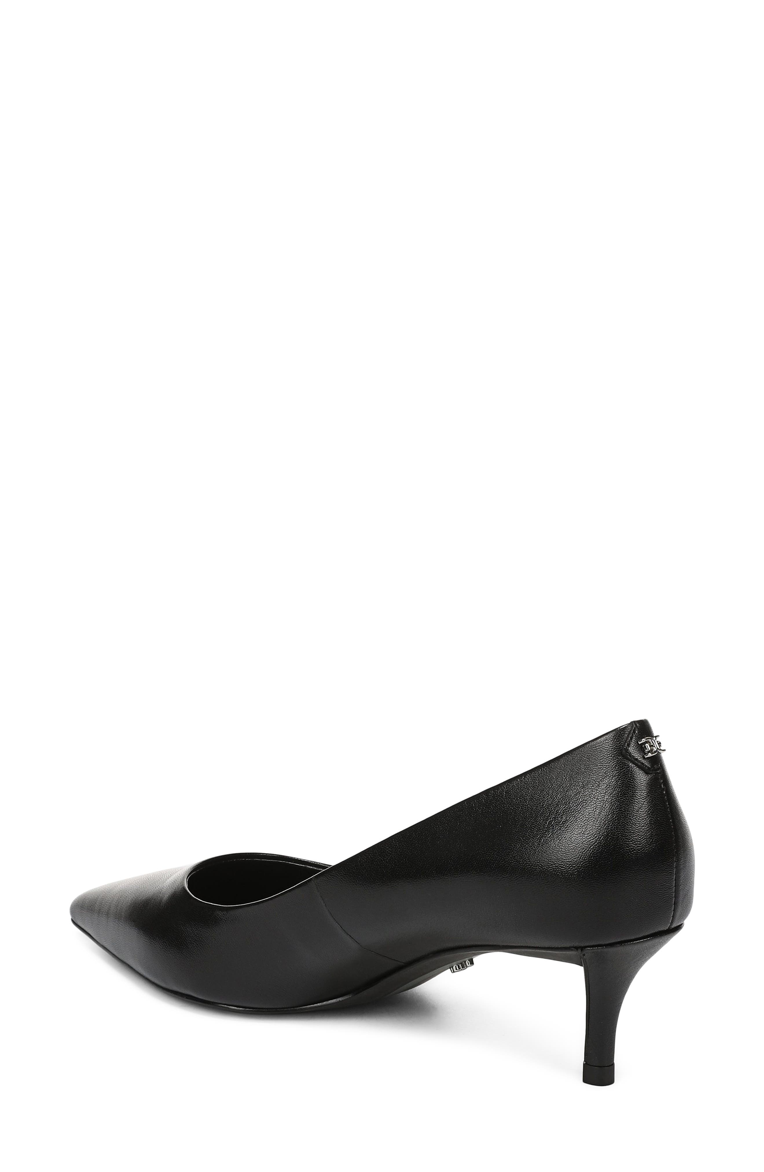 Summer Pointed Toe Kitten Heel Pump, Alternate, color, BLACK